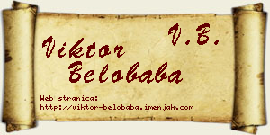 Viktor Belobaba vizit kartica